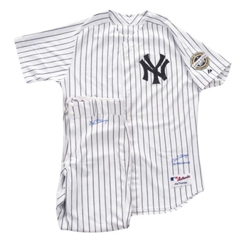 2009 Mel Stottlemyre Game Used and Signed New York Yankees Pinstripe  Old Timer’s Day Uniform